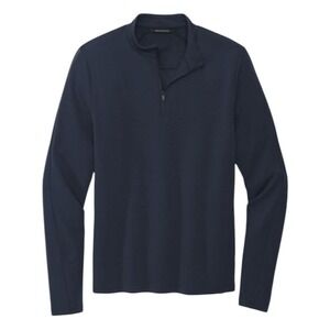 Mercer+Mettle Stretch 1/4-Zip Pullover Night Navy Nylon Knit Long Sleeves L